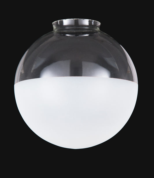 10" Special Half-Frost Industrial Style Pendant Shade, 4 inch lip fitter