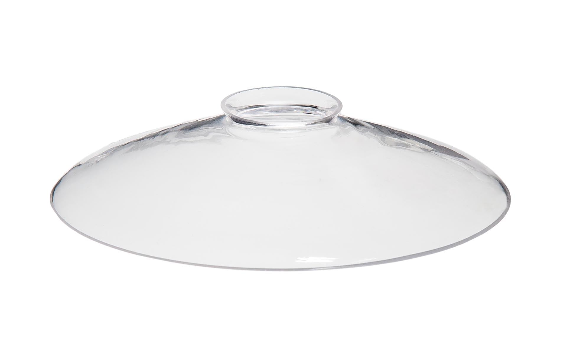 8" Dia. Clear Glass Wide Cone Shade, Choice of Glass Type