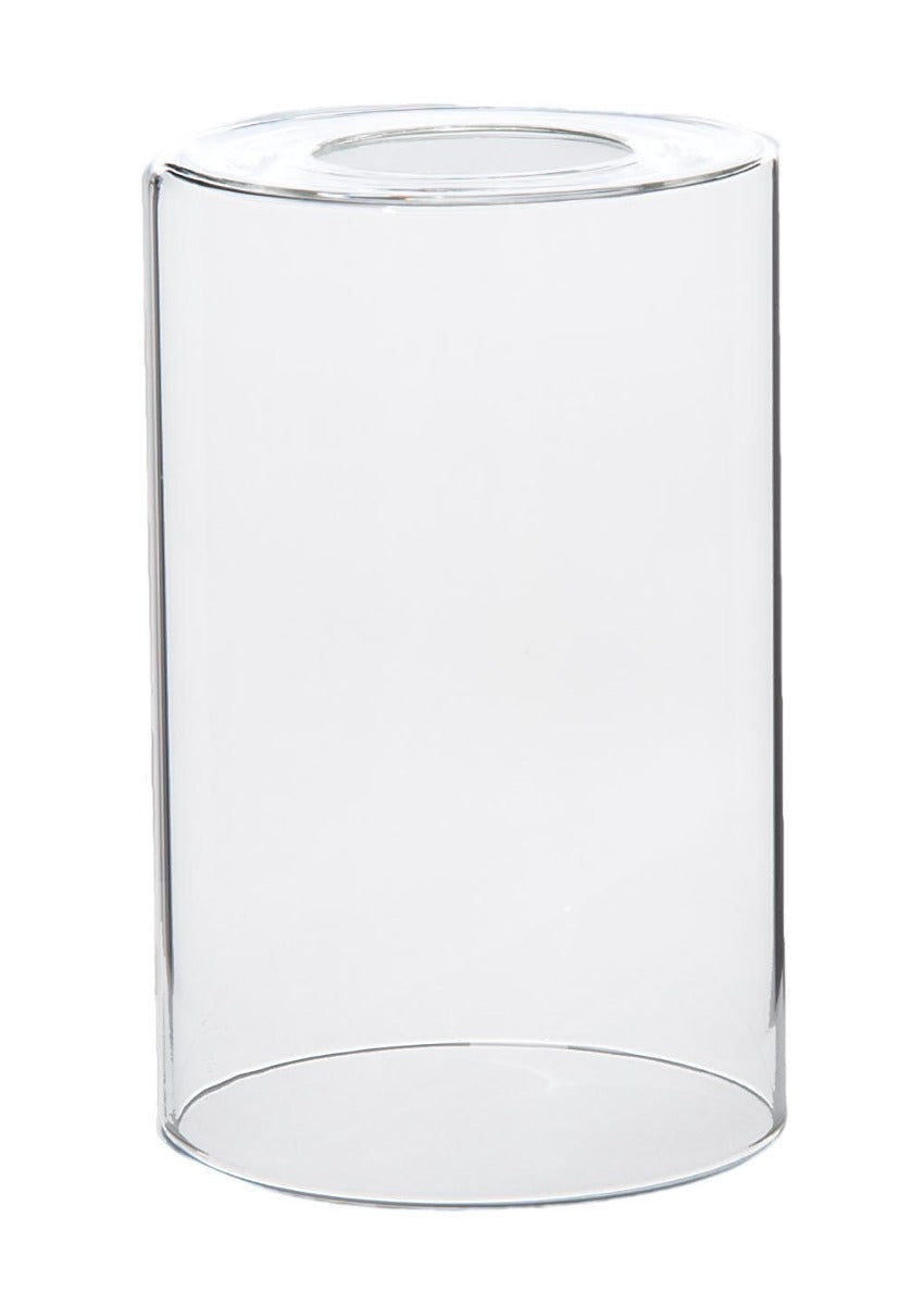 Satco 50-114 Clear Cylindrical Glass Lamp Shade – 3-1/4 Inch Fitter, 4.5 Inch Height