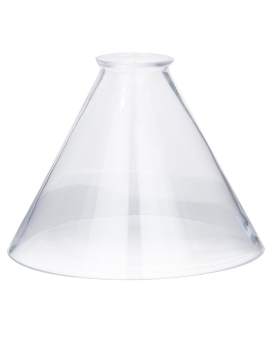 7" Clear Glass Deep Cone Shade, 2-1/4 inch lip fitter