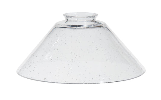 7-15/16" Dia. Clear Seeded Glass Slant Shade, 2-1/4" Fitter 