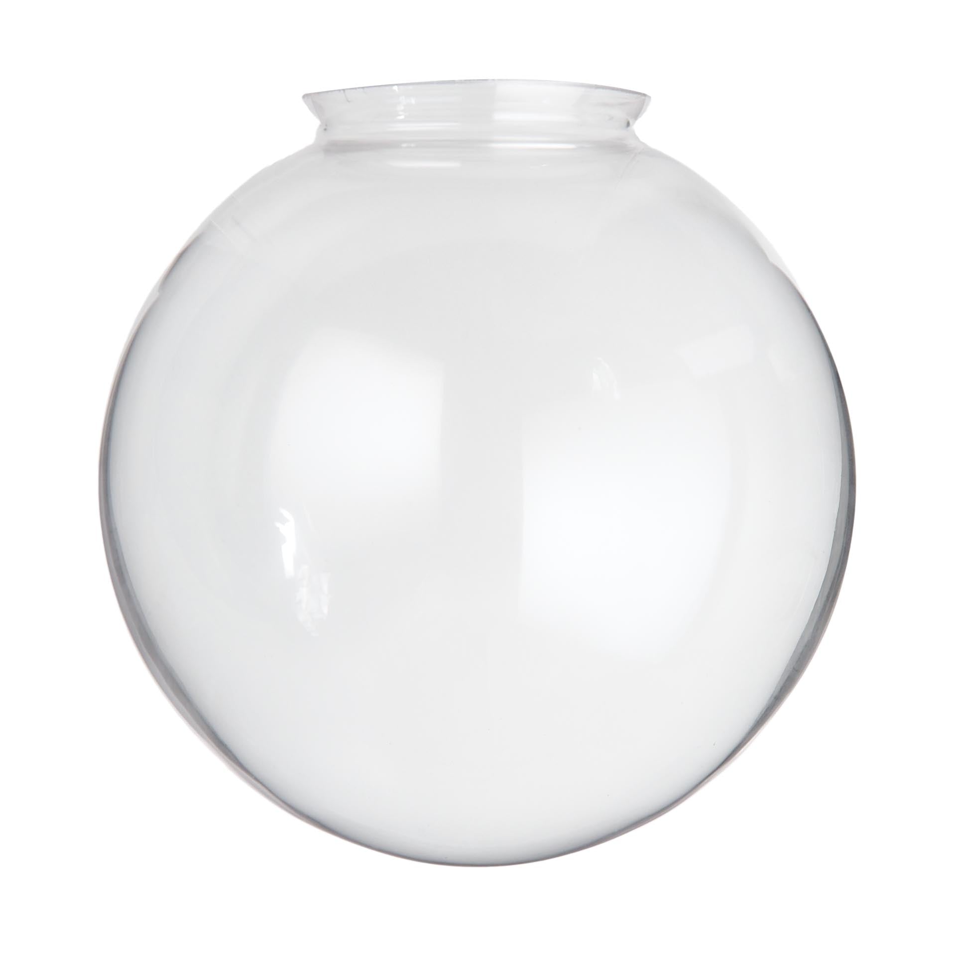 8" Dia. Clear Glass Ball Pendant Shade, 4" Fitter
