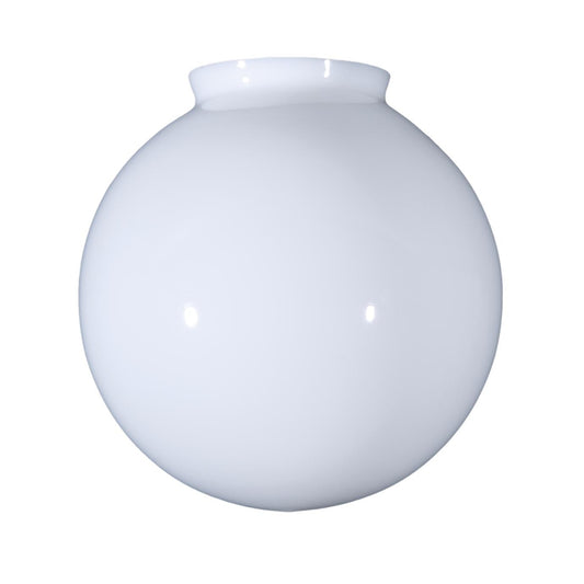 8" Dia. Clear Over Opal Glass Ball Pendant Shade, 4" Fitter