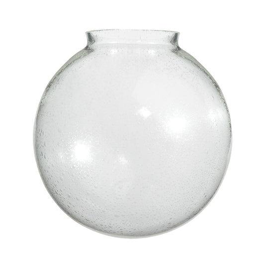 8" Dia. Clear Seeded Glass Ball Pendant Shade, 4" Fitter
