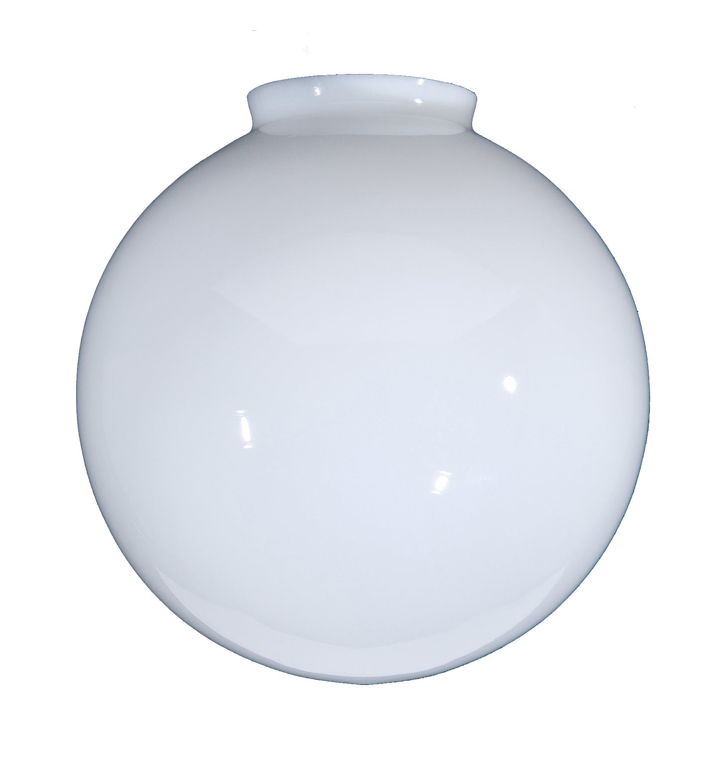 10" Opal Glass Ball Lampshade, 4 inch lip fitter