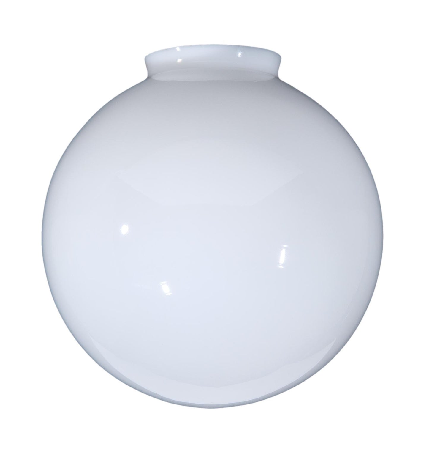 10" Dia. Clear Over Opal Glass Ball Pendant Shade, 4" Fitter