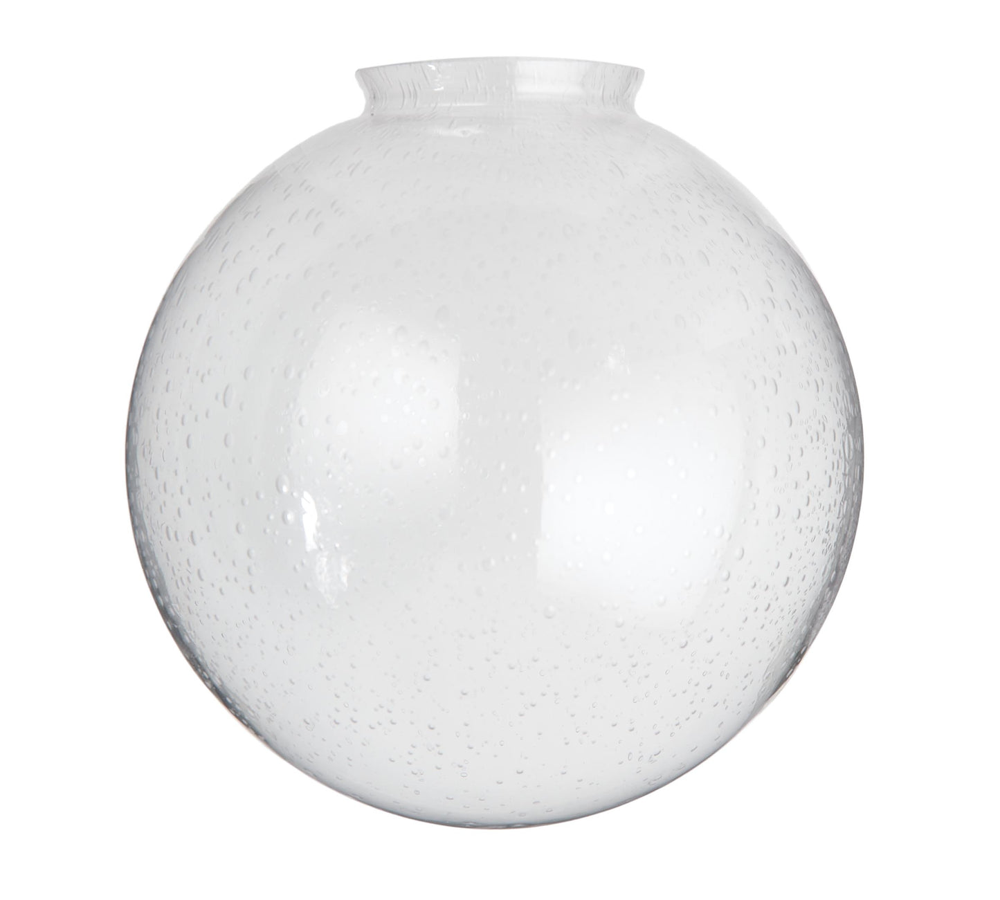 10" Dia. Clear Seeded Glass Ball Pendant Shade, 4" Fitter
