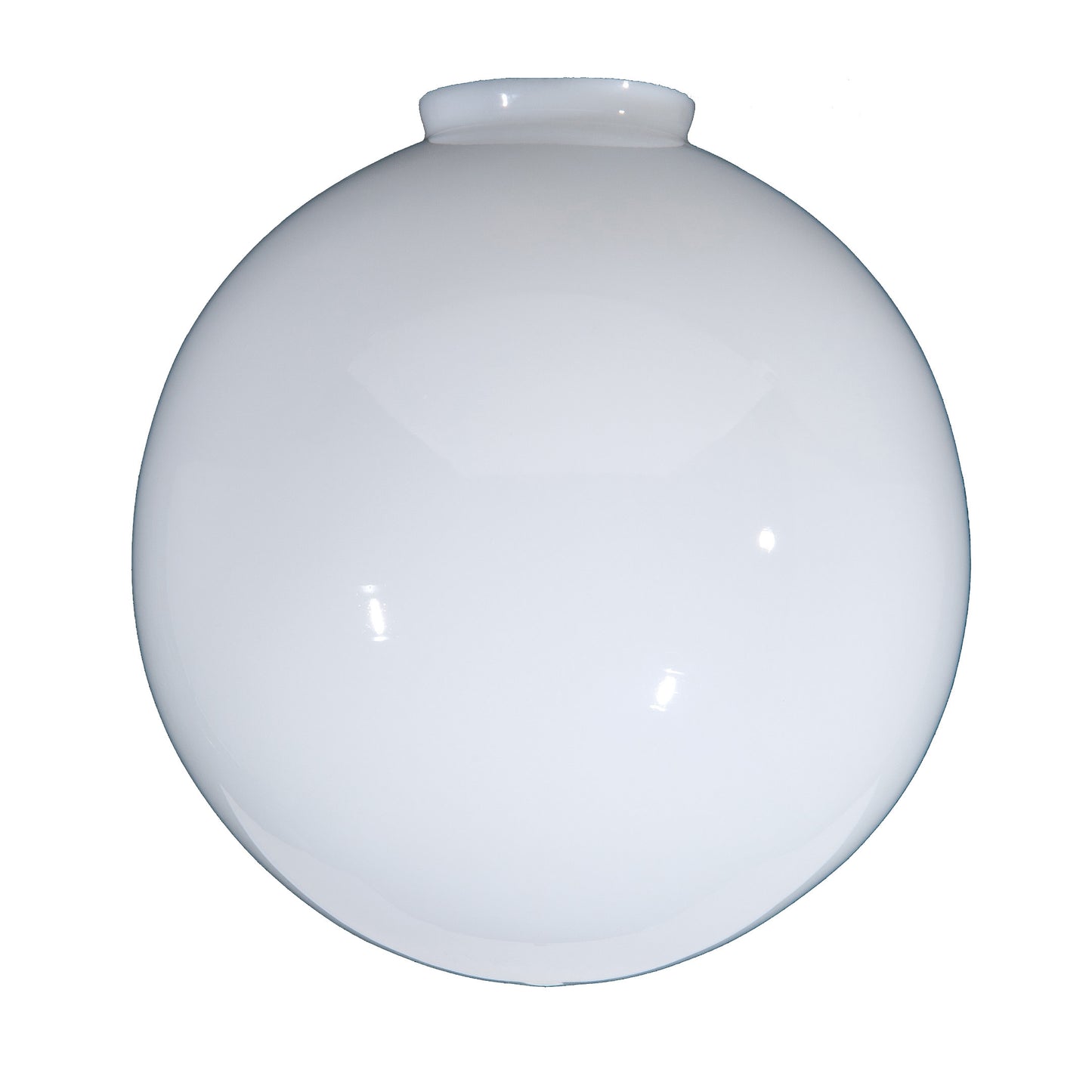 12" Opal Glass Ball Lampshade, 4 inch lip fitter