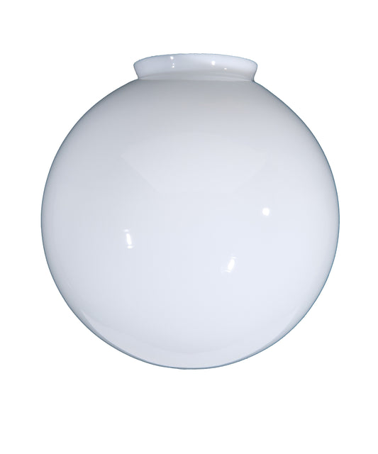 14" Opal Glass Ball Lampshade, 6 inch lip fitter