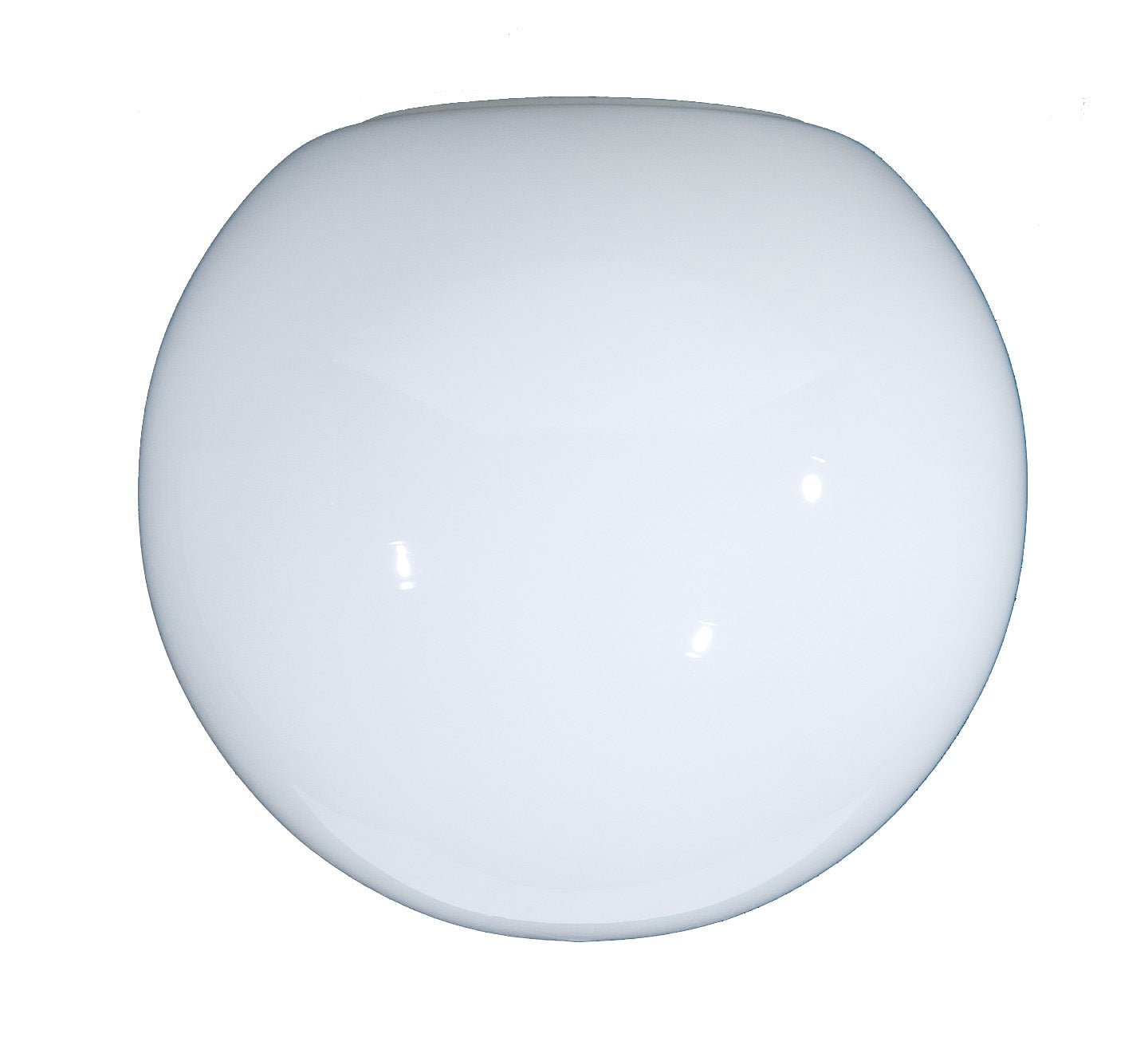 8" Opal Glass Neckless Ball Shade, 4 inch top opening
