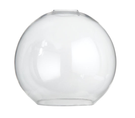 7-7/8" Dia. Clear Glass Ball Shade, Bottom 4.25" Outer Diameter