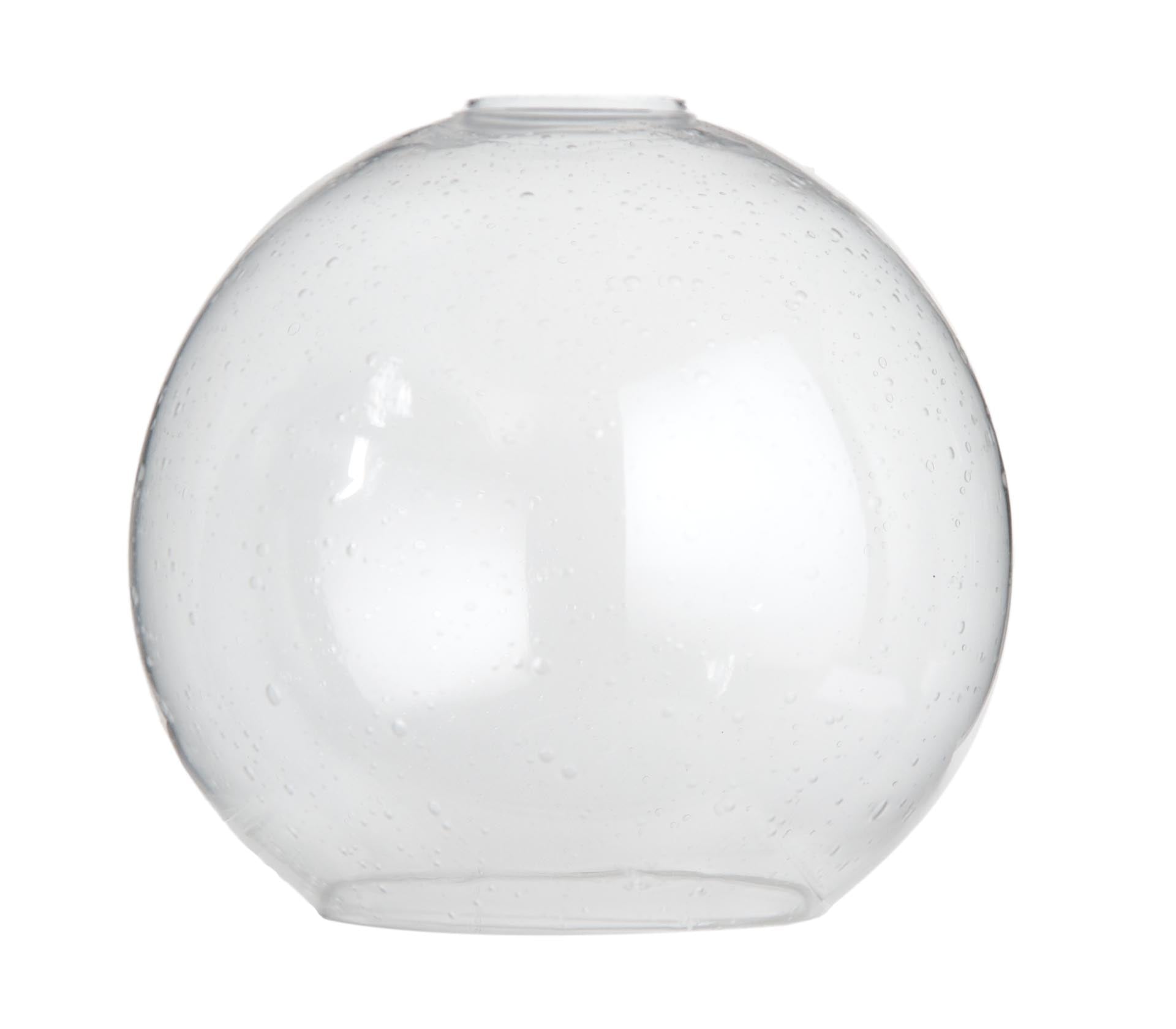 Clear Seeded Glass Ball Shade, 7-7/8" Dia. 