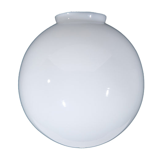 12" Opal Glass Ball Lampshade, 6 inch lip fitter