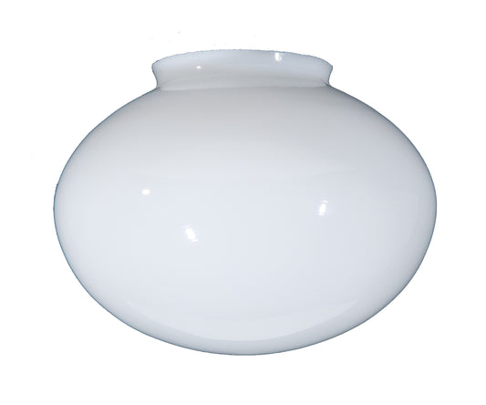 8" Oval Shaped Opal Glass Modern Shade, 4 inch lip fitter