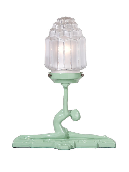 3 1/4" fitter, Art Deco "Skyscraper" Table Lamp Shade, 6-1/16 inch tall