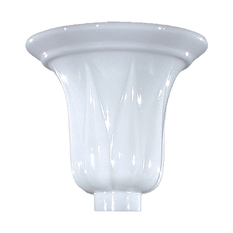 10 1/4" Opal Glass Tulip-Shape Torchiere Shade, 2-3/4 inch fitter