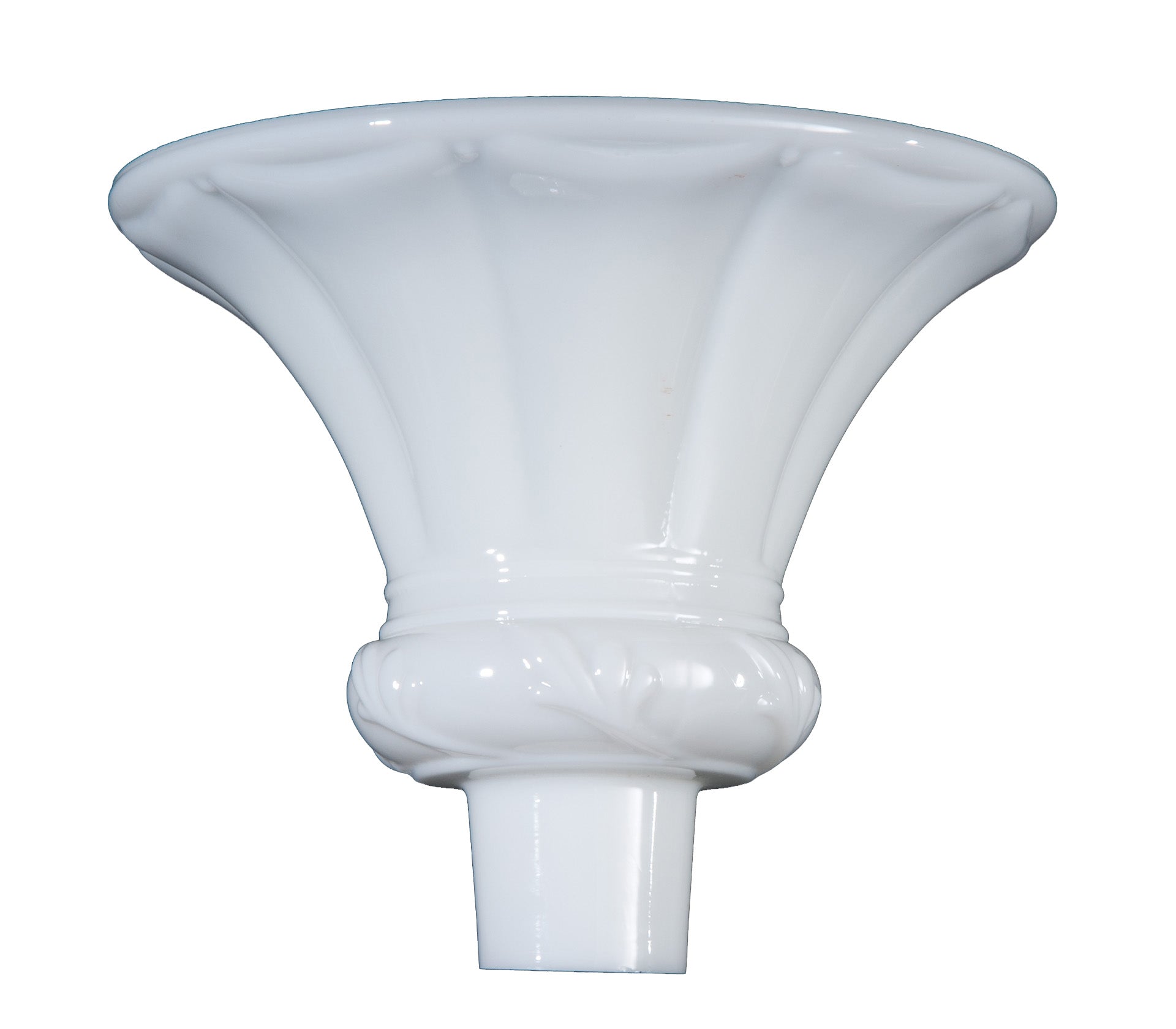 12 1/2" Embossed Opal Torchiere Shade, 2-3/4 inch fitter