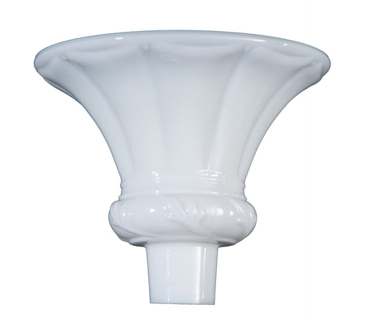 12 1/2" Embossed Opal Torchiere Shade, 2-3/4 inch fitter