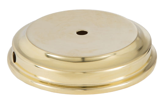 Unfinished Flared Disc Solid Brass Lamp Base, Choice of Size 4 to 7"