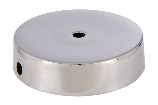 Nickel Plated Disc Brass Lamp Base, Choice of Size 4 to 6" Dia. 