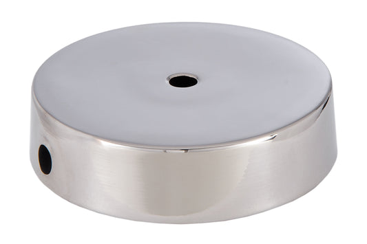 6" Clear Round Acrylic Lamp Base – Center Hole & Side Outlet, #284