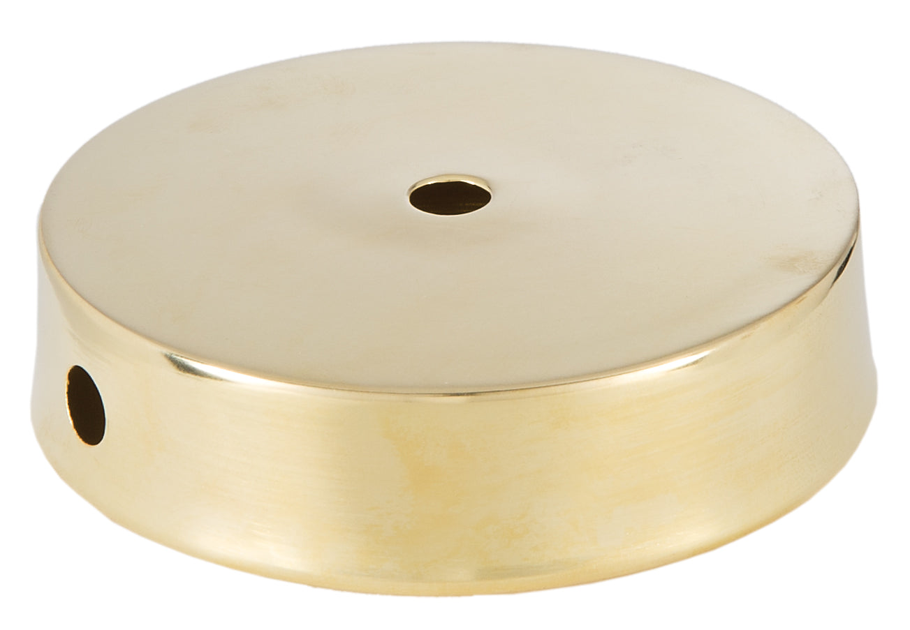 Unfinished Disc Solid Brass Lamp Base, Choice of Size, 4 to 6" Dia. 