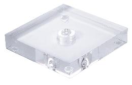 Clear Square Acrylic Footed Lamp Bases - CHOICE of 3 Sizes