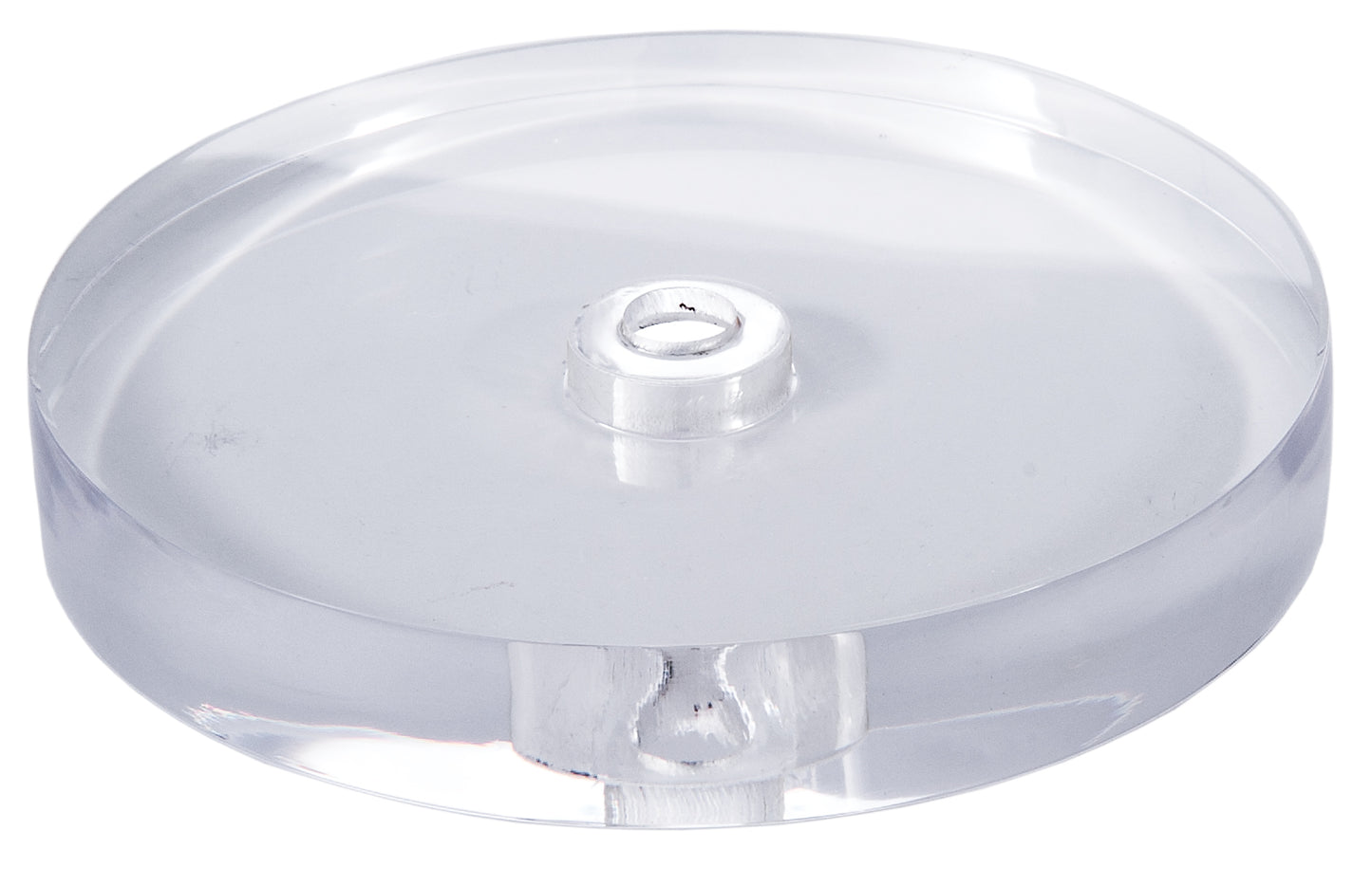 Counter Sunk Clear Acrylic Round Lamp Base, Choice of Diameter