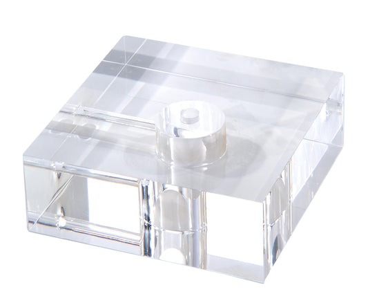 2" Thick, Square Acrylic Lamp Bases - Choice of 3 Sizes 