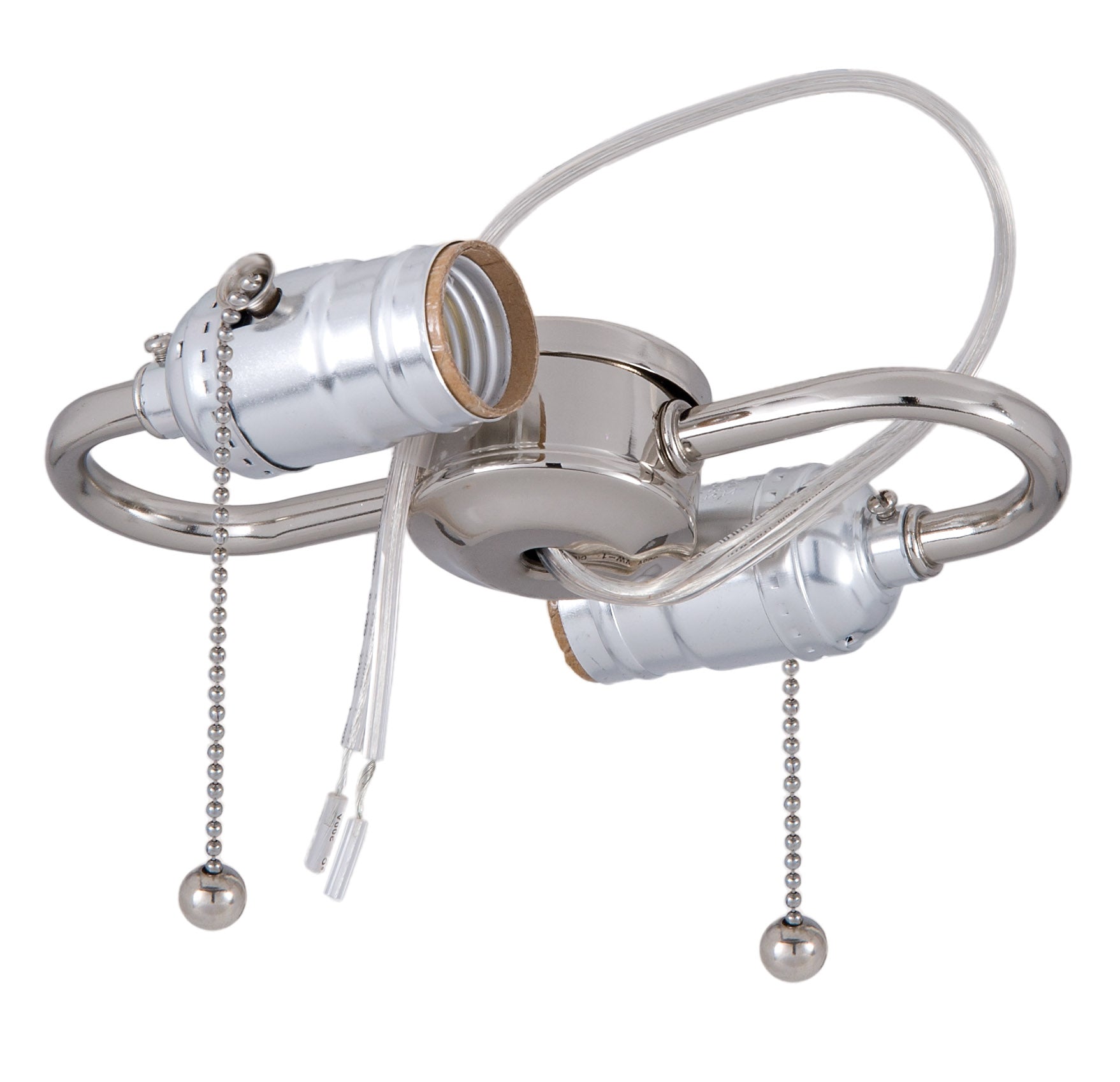 Nickel 2-Light S Type Cluster Body with Pull Chain Sockets (10412 ...