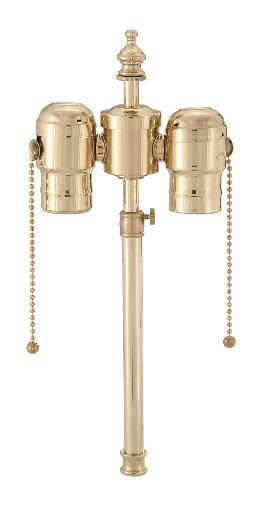 2-Lite Adjustable (10"-15") Cluster w/Pull Chain Sockets