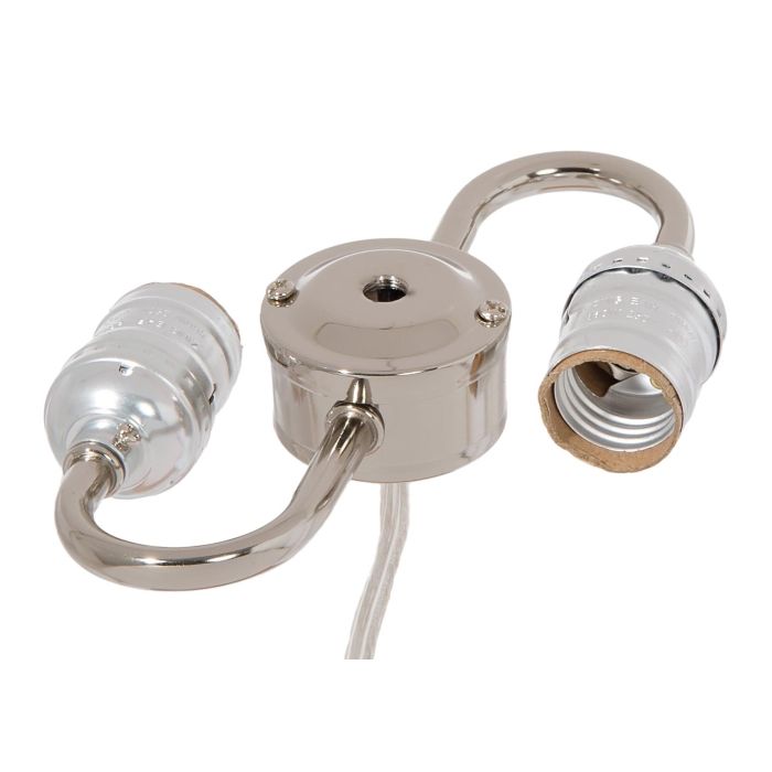 2 Light Cluster Body with E-26 Base Keyless Sockets, Satin Nickel ...