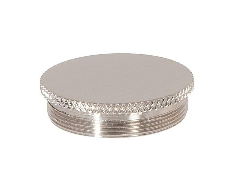 1.494 Inch Diameter Satin Nickel Finish Brass Cluster Body Cap, No Center Hole