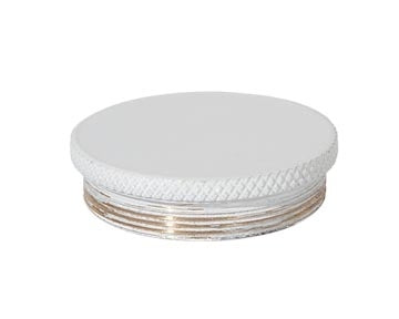 1.494 Inch Diameter Glossy White Finish Turned Brass Cap For Cluster Bodies