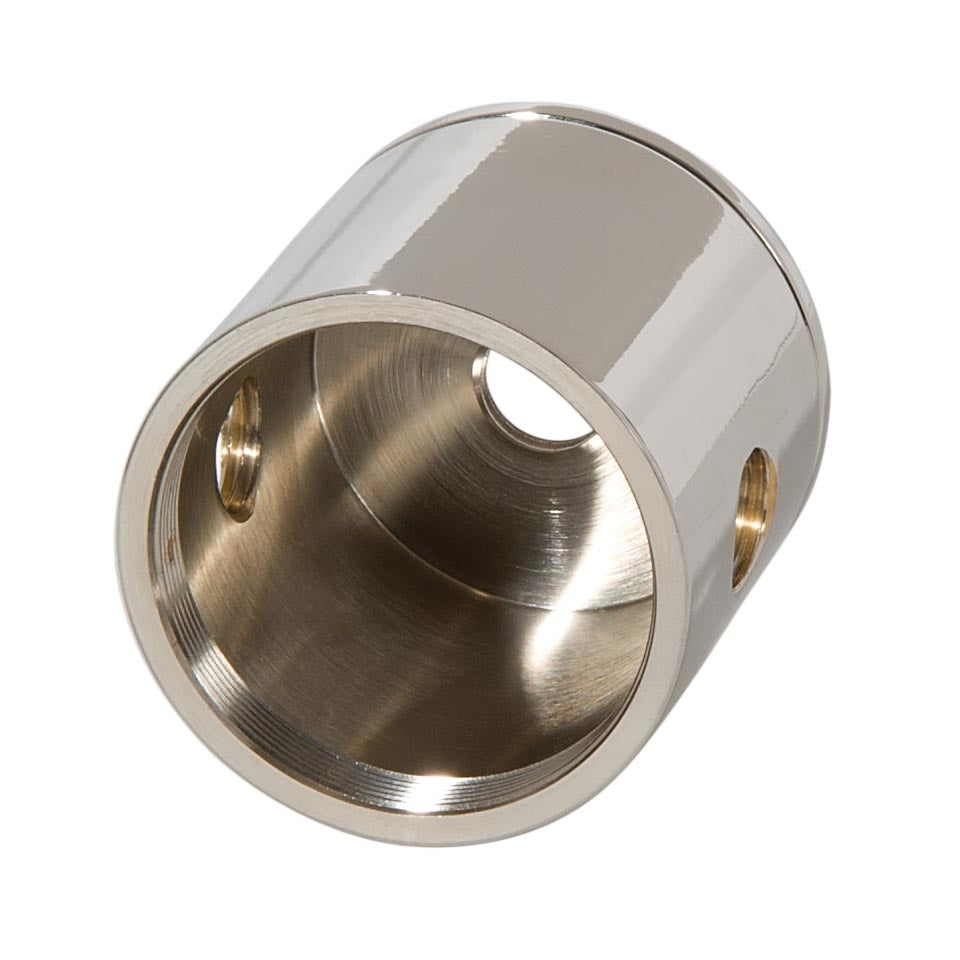 Tap 1/4F Large Polished Nickel Finish Turned Brass Lamp Cluster Body - Choice of Side Holes