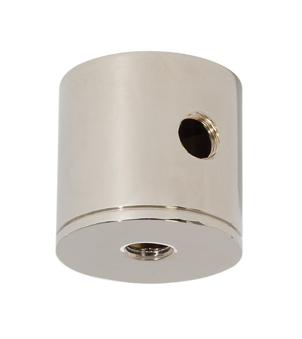 Tap 1/4F Large Polished Nickel Finish Turned Brass Lamp Cluster Body - Choice of Side Holes