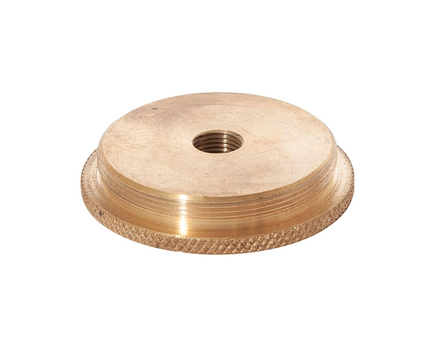 2 Inch Diameter Unfinished Brass Cap For A Cluster Body w/ Center Hole, 1/8F