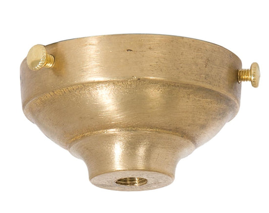 2-1/4" Fitter Die Cast Brass Shade Holder, 1/8F Tap, Unfinished