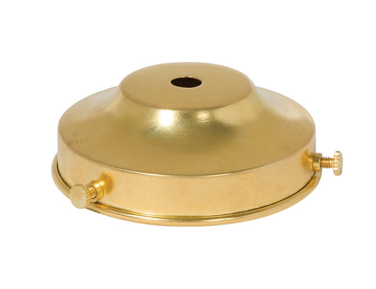 3-1/4 Inch Fitter Spun Unfinished Brass Lamp Shade Holder, 1/8IP