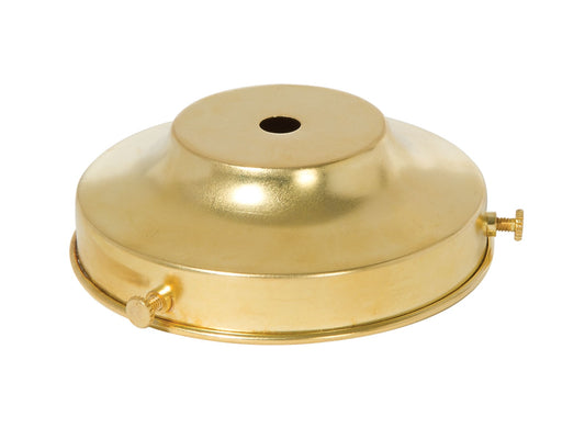 4 Inch Fitter Spun Unfinished Brass Lamp Shade Holder, 1/8IP