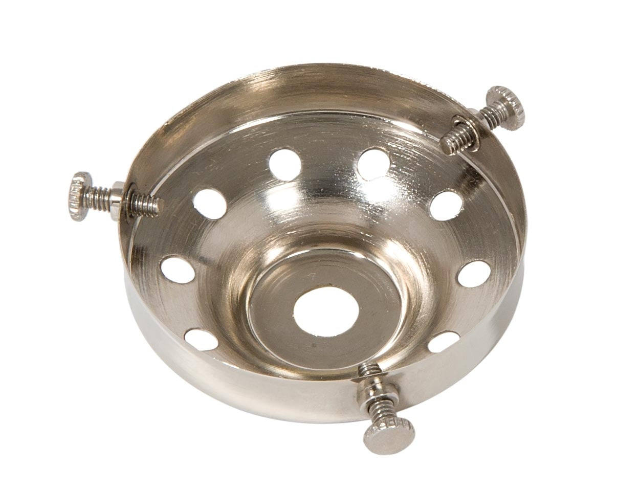 2-1/4 Inch Fitter Polished Nickel Finish Brass Lamp Shade Holder with ...