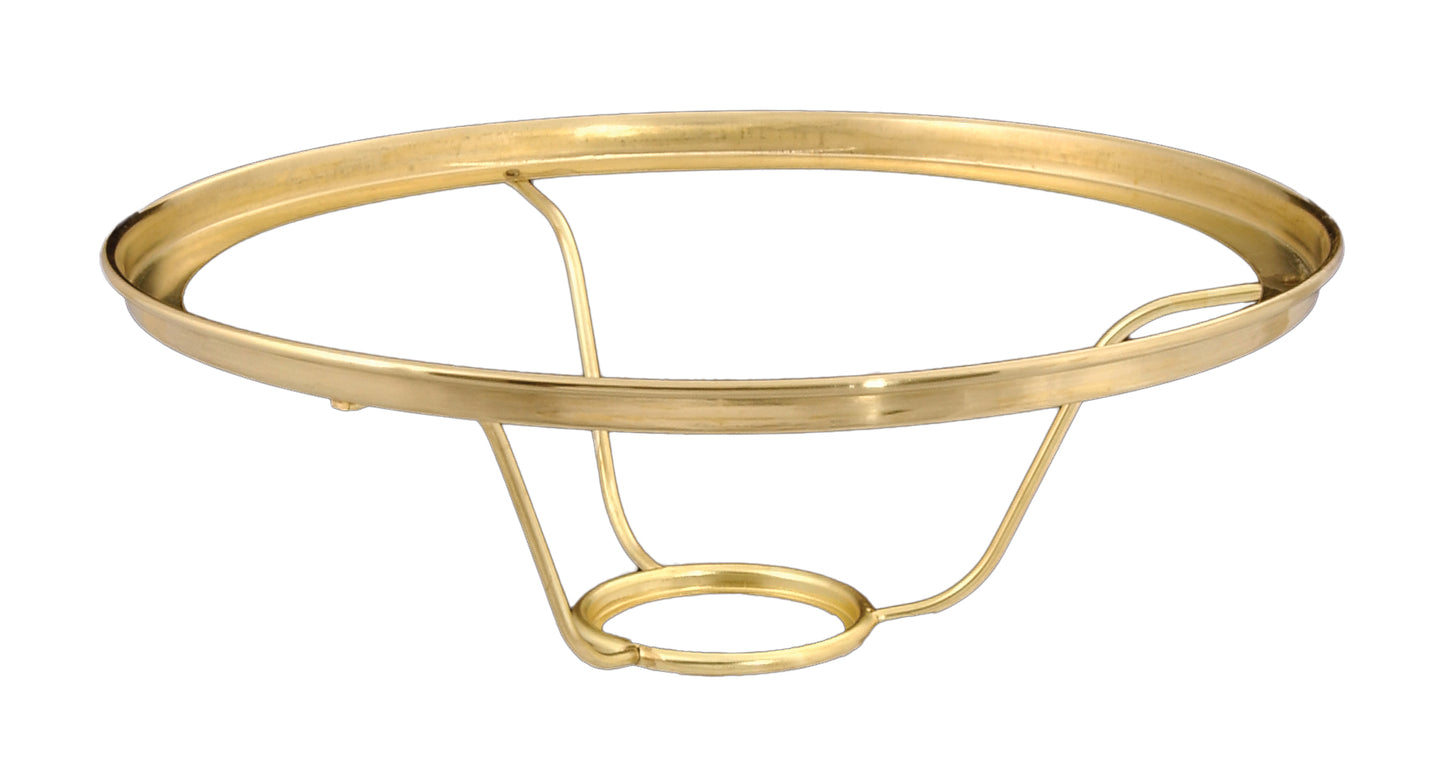 10 inch Solid Brass Shade Ring Holders designed to fit ALADDIN Brand Burners