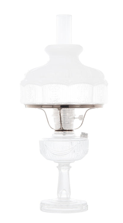 10 inch Nickel Plated Shade Holder designed to fit Aladdin Brand Lamps