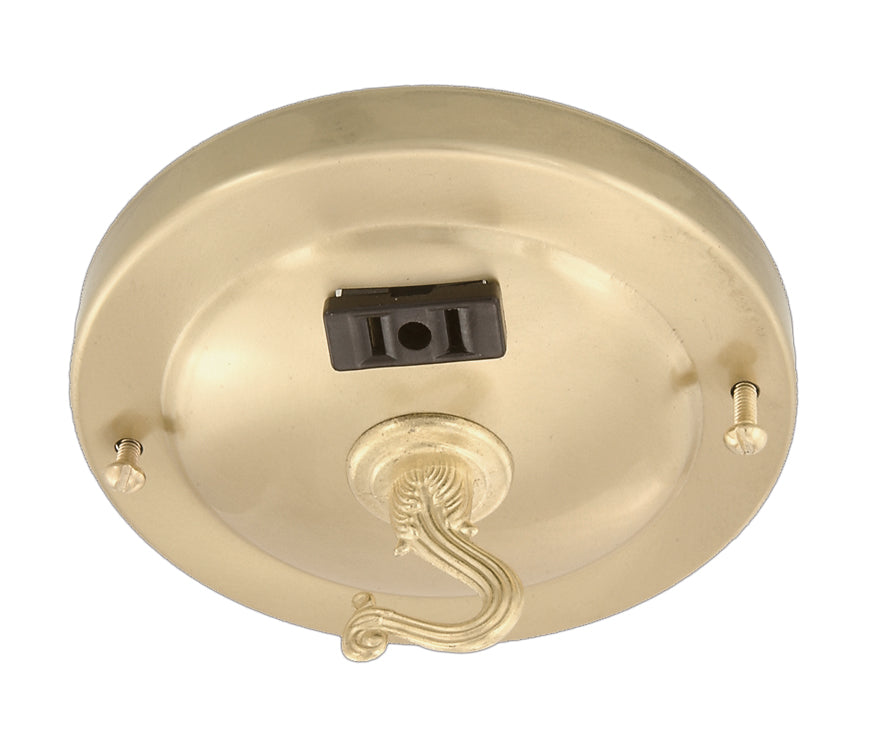 Brass Plated Steel Canopy w/Electrical Outlet