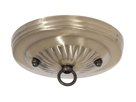 Antique Brass Finish Steel Ceiling Canopy Kit, 5-1/8" dia.