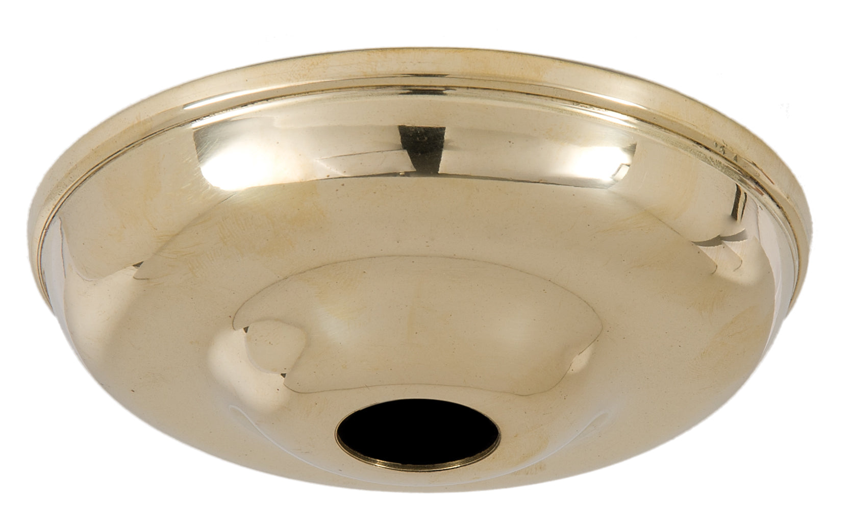 Polished & Lacquered Brass Canopy, 5 1/2" diameter