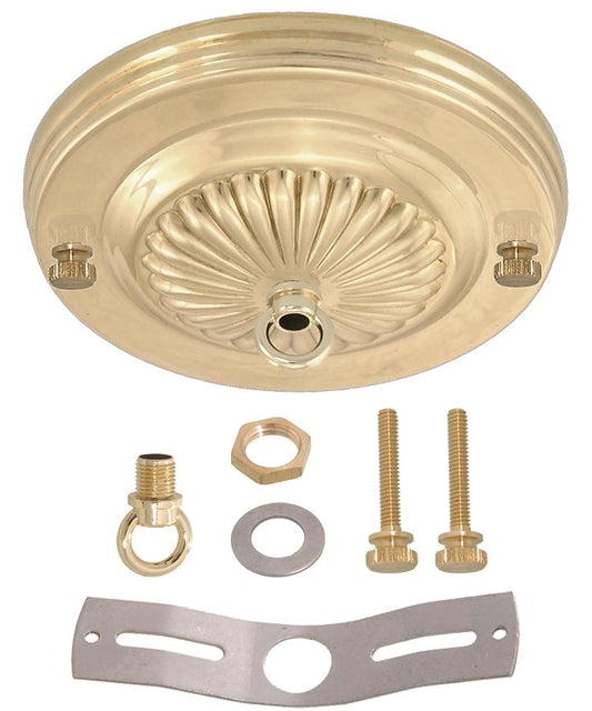 Embossed, Solid Brass Canopy Kits, 5 1/4" dia.