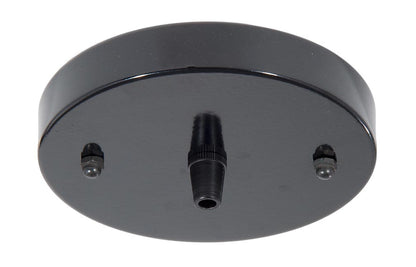 5 1/8", 1/8 IP Slip, Steel Ceiling Canopy Kit with Metal Cord Grip Bushing - Black Enamel Finish 