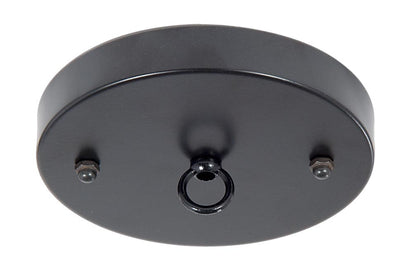 5 1/8", 1/8 IP Slip, Steel Ceiling Canopy Kit with Cast Metal Loop - Satin Black Finish 