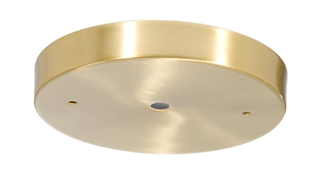 5 1/8" Brass Ceiling Canopy / Back Plate with 1/8IP slip center hole - Satin Brass Finish 